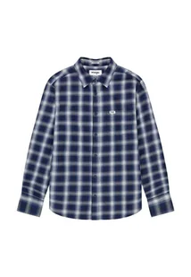 KOSZULA MĘSKA KRATKA WRANGLER 112362897 1 PKT SHIRT INDIGO PLAID XL - Koszule męskie - miniaturka - grafika 1