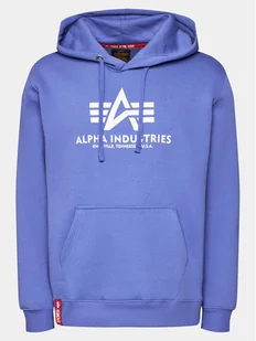 Alpha Industries Bluza Basic 178312 Fioletowy Regular Fit - Bluzy męskie - miniaturka - grafika 1