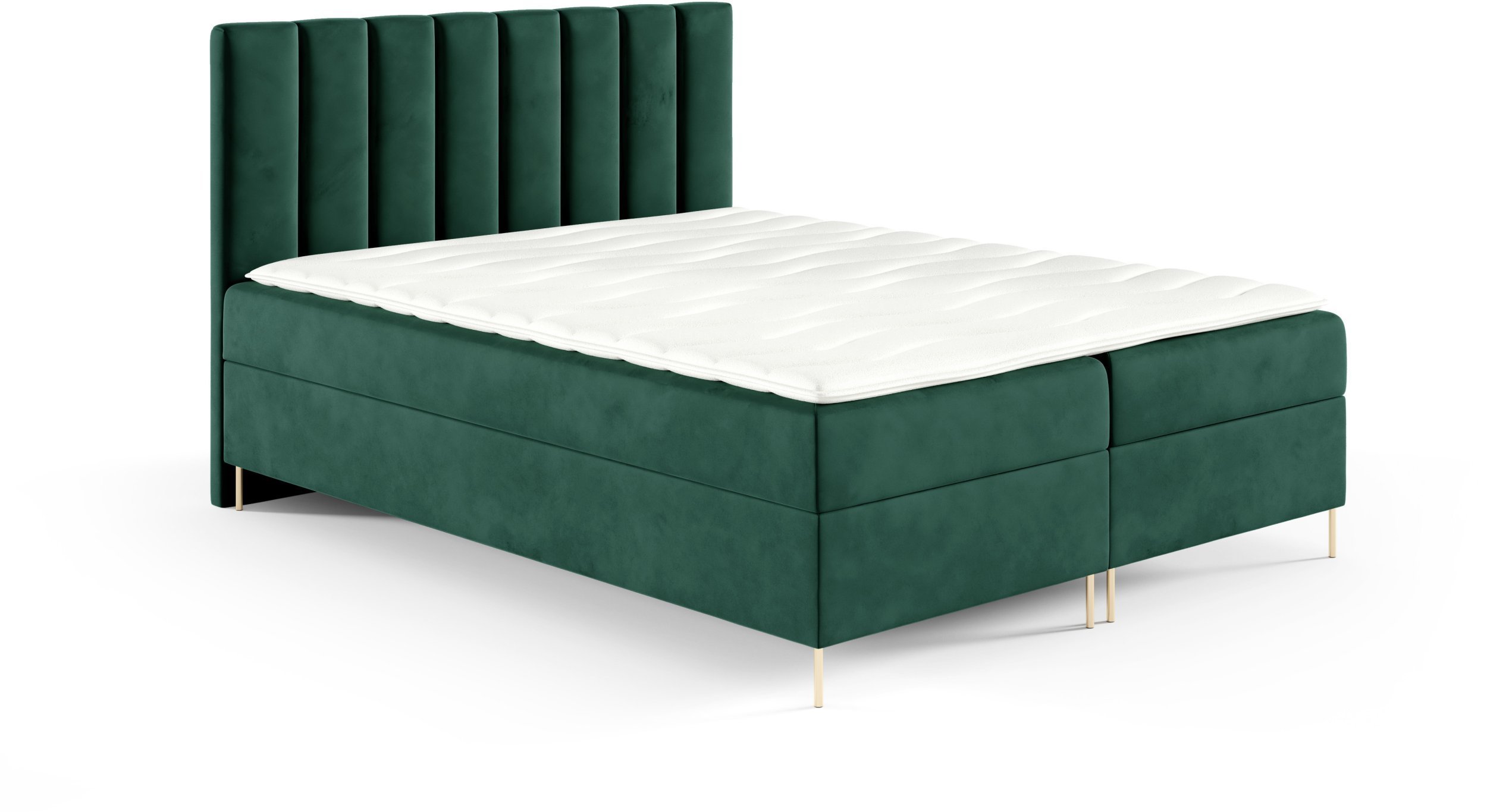 Łóżko kontynentalne Nina Box 160x200 z nogami riviera 38