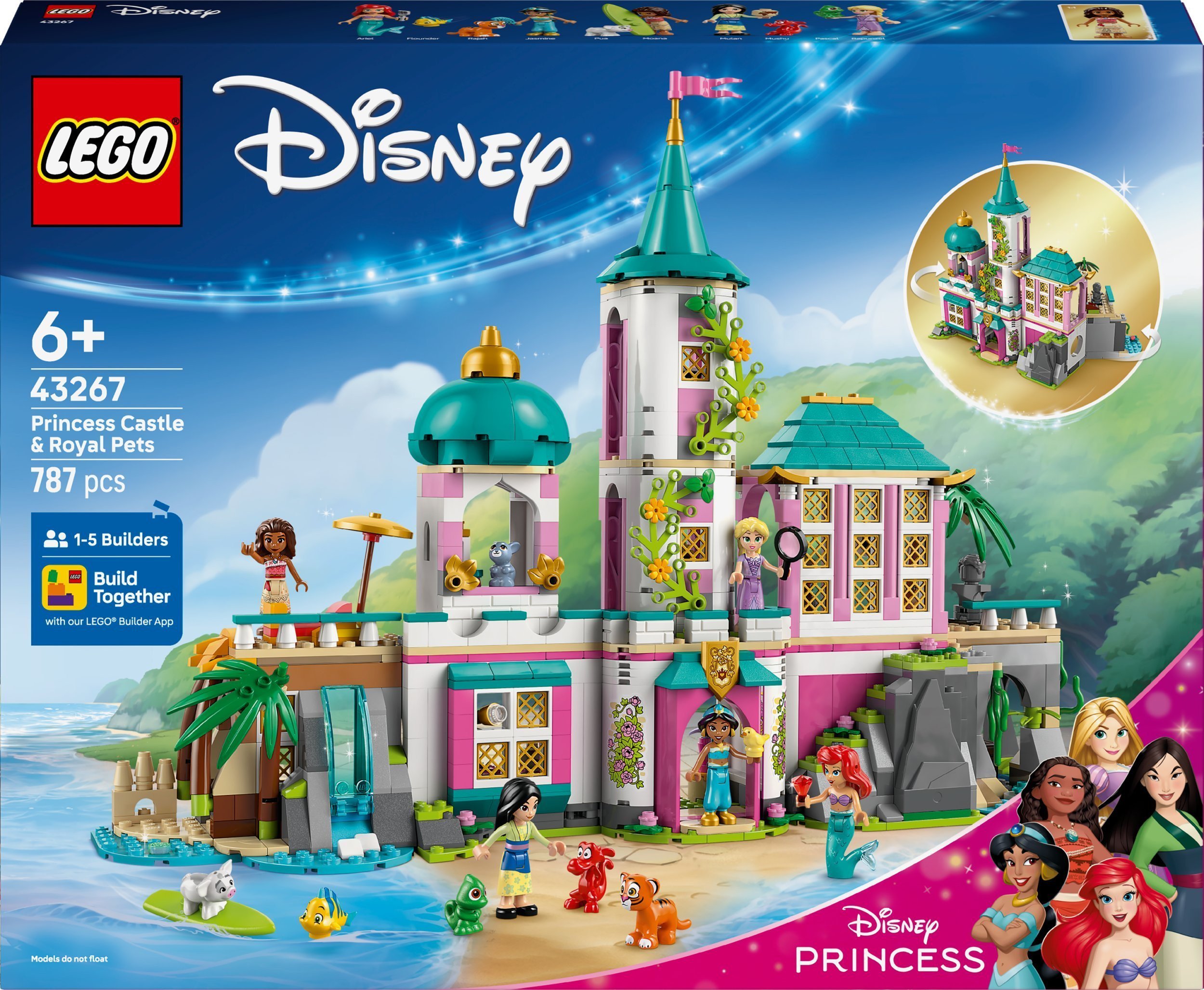LEGOR DISNEY PRINCESS 43267 4szt Zamek księżnicz