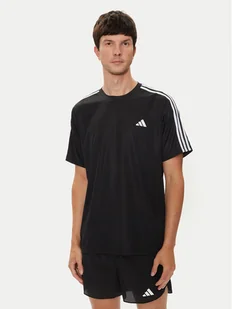 adidas Koszulka techniczna Train Essentials 3-Stripes IB8150 Czarny Regular Fit - Koszulki sportowe męskie - miniaturka - grafika 1