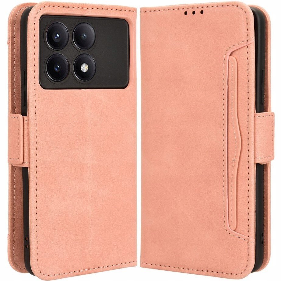 Etui Z Klapką Do Xiaomi Poco F6 Pro 5G Pokrowiec Obudowa Portfel Eko Skóra