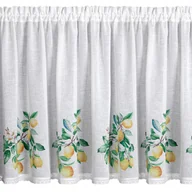 Firany - Biała zazdrostka CLEO 90x150 cm delikatna koronka montaż na tunelu - miniaturka - grafika 1