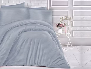 Darymex Poszewka satyna bawełna CIZGILI BLUE/50x60. POSZSAT50X60/CIZGBLUE - Poszewki na poduszki - miniaturka - grafika 1