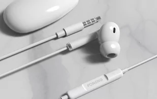 Foneng T33, mini jack 3.5mm, mikrofon (białe) - Słuchawki - miniaturka - grafika 4