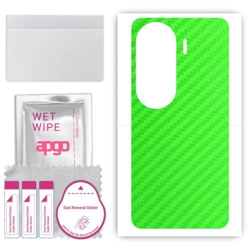 folia naklejka skórka strukturalna na TYŁ do Huawei Nova 12s - Carbon Zielony - apgo SKINS