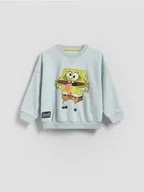 Bluzy i sweterki niemowlęce - Reserved - Bawełniana bluza SpongeBob - jasnoniebieski - miniaturka - grafika 1