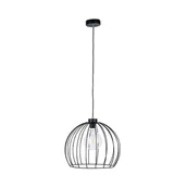Lampy sufitowe - Britop Druciana LAMPA wisząca COOP 1881904 industrialna OPRAWA kopuła ZWIS metalowy czarny - miniaturka - grafika 1