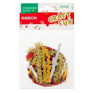 Ozdoba dekoracyjna wstążki mix 5szt - Scrapbooking - miniaturka - grafika 1