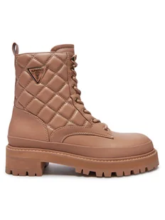 Guess Trapery Badae2 FLFBD2 ELE10 Beżowy - Botki damskie - miniaturka - grafika 1