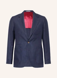 Brunello Cucinelli Marynarka Z Lnu Extra Slim Fit blau - Moda i Uroda OUTLET - miniaturka - grafika 1
