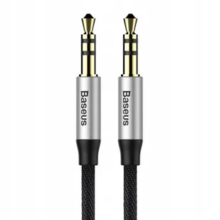 Kabel przewód audio stereo Yiven M30 AUX 3.5mm Mini Jack 1.5m - srebrno-cza - Kable - miniaturka - grafika 1