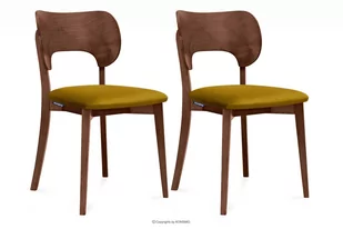 Krzesła loft orzech żółte 2szt LYCO Konsimo - Krzesła - miniaturka - grafika 1