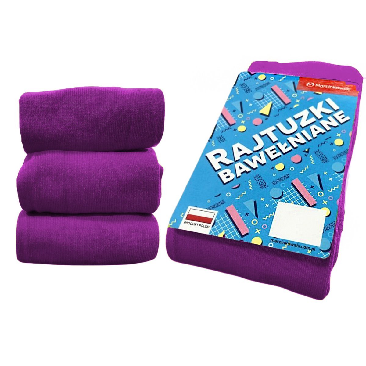 Rajstopy Dziecięce Bawełniane Grube Ciepłe Zimowe Rajstopki Dla Chłopca Dziewczynki Rajtuzy Fioletowe 128/134