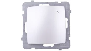 Ospel Karo srebrny łącznik schodowy ŁP-3S/m/43 ŁP-3S/m/43 - Wyłączniki światła i elektryczne - miniaturka - grafika 2