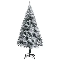 Choinki - vidaXL vidaXL Sztuczna choinka pokryta śniegiem, zielona, 120 cm, PVC - miniaturka - grafika 1