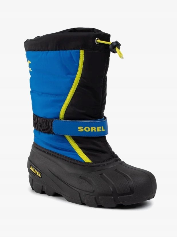 SOREL FLURRY ŚNIEGOWCE DZIECIĘCE NIEBIESKIE WSUWANE CIEPŁE 36 1JKA