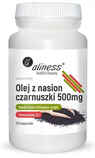 Aliness Olej z Nasion Czarnuszki 2% 500mg (Regulacja Glukozy we Krwi) 120 Kapsułek - Suplementy naturalne - miniaturka - grafika 1