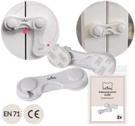 Zabezpieczenia dla dzieci - Zabezpieczenie blokada szafek szafy mebli zatrzask klej 3M 2szt SafeTeddy - miniaturka - grafika 1