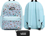 Plecaki - VANS ZESTAW 2W1 PLECAK + PIÓRNIK VANS FLORAL KWIATY KLASYK REALM DESKA - miniaturka - grafika 1