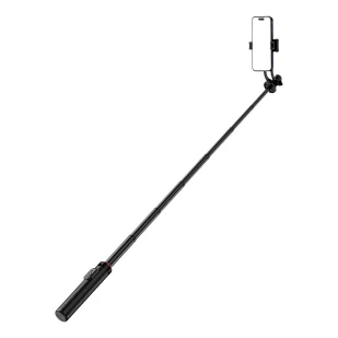 Selfie stick WC1Y2S teleskopowy tripod 1.3m ze stopu aluminium z uchwytem na telefon - czarny - Selfie stick - miniaturka - grafika 1
