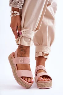 Damskie Sandały Wsuwane Big Star LL274859 Różowe-39 - Moda i Uroda OUTLET - miniaturka - grafika 1