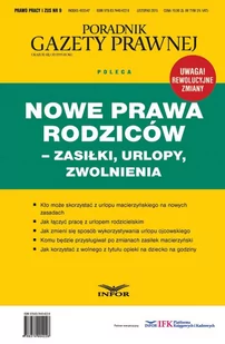 Nowe prawa rodziców - zasiłki, urlopy, zwolnienia - E-booki - prawo - miniaturka - grafika 1