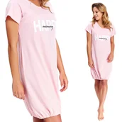 Piżamy ciążowe - Doctor Nap 9504 koszula do karmienia różowa, XL - miniaturka - grafika 1