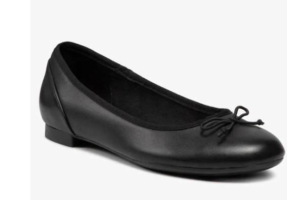 CLARKS DAMSKIE BALERINY SKÓRZANE CZARNE 39,5 1Ż3B