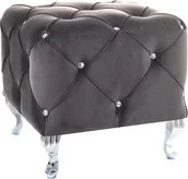 Pufy i podnóżki - Signal Pufa HESTIA K VELVET szara - miniaturka - grafika 1