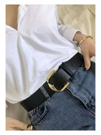 Paski - Lucky Bees Pasek w kolorze czarnym - dł. 100 cm - miniaturka - grafika 1