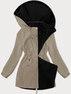 Kurtki damskie - Cienka parka dwustronna damska jasny beż-czarny (16M9081M-62) - J STYLE - miniaturka - grafika 1
