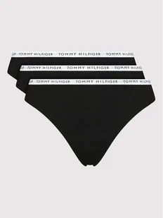 Tommy Hilfiger Komplet 3 par stringów UW0UW02829 Czarny - Majtki damskie - miniaturka - grafika 1