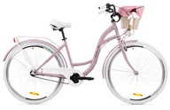 Rowery - Goetze, Rower Miejski Style 28" 3 Biegi Lilac Biały, Kosz - miniaturka - grafika 1
