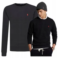 Bluzy męskie - polo ralph lauren bluza meska bez kaptura czarna bawełniana classic polo ralph lauren bluza meska bez kaptura czarna bawełniana classic M - miniaturka - grafika 1