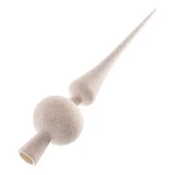 Ozdoby bożonarodzeniowe - Biały szpic na choinkę Dakls, wys. 28 cm - miniaturka - grafika 1