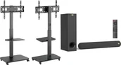 Uchwyty do telewizora - Mozos MSTV mobilny stojak tv stand do telewizora + Soundbar Cinema - miniaturka - grafika 1