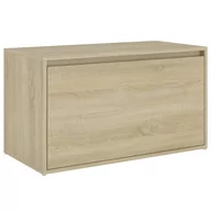 Ławki do przedpokoju - vidaXL Ławka do przedpokoju, 80x40x45 cm, dąb sonoma, płyta wiórowa vidaXL - miniaturka - grafika 1