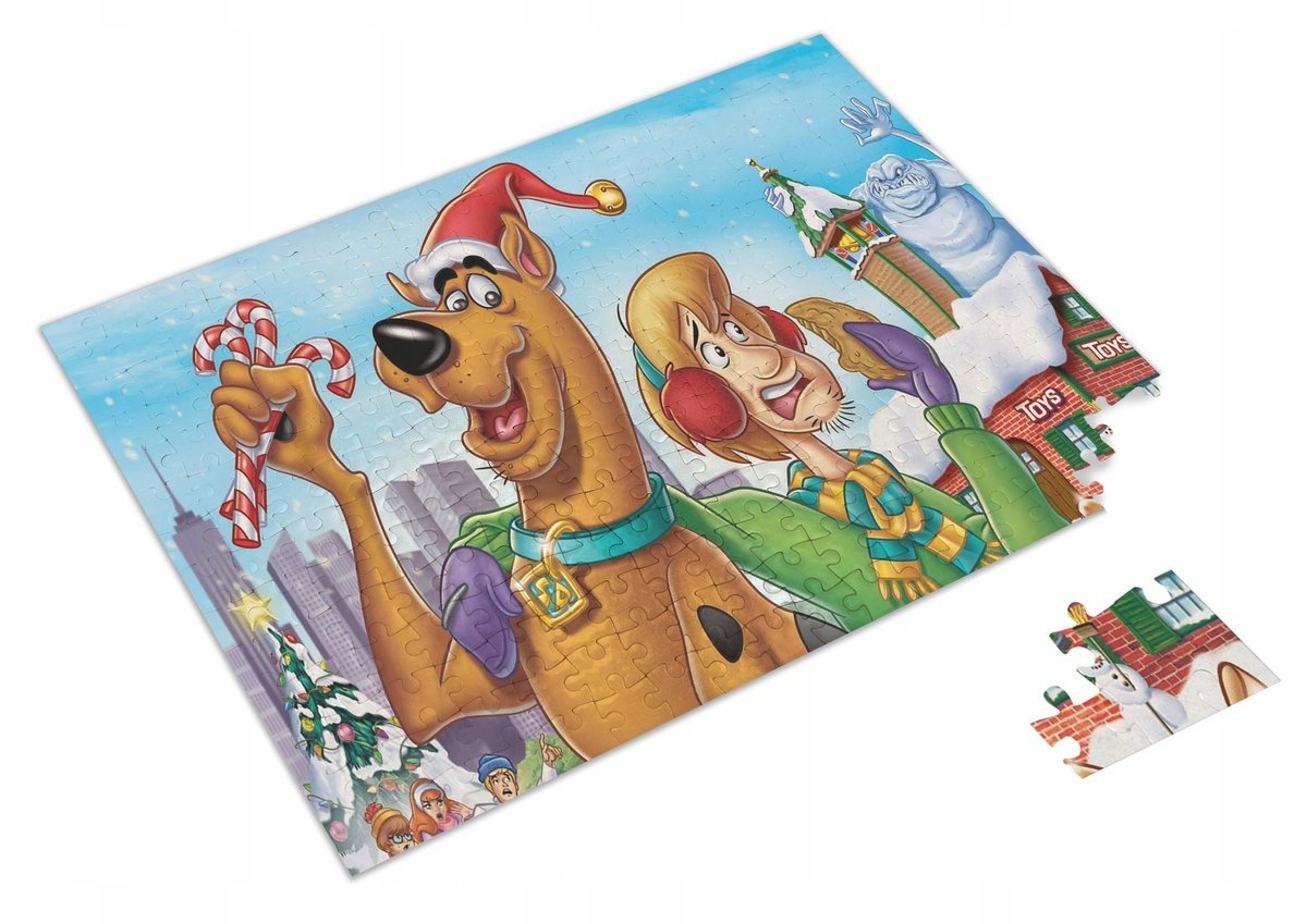 Puzzle Świąteczny Scooby Doo Święta + Imię pudełko A3 252 el.
