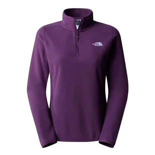 Bluza The North Face 100 Glacier 1/4 Zip Fleece 0A855MV6V1 - fioletowa - Bluzy sportowe damskie - miniaturka - grafika 1