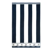 Ręczniki - Ręcznik plażowy 100x160 Admirał granatowy kremowy marynarski kotwice pasy bawełniany frotte plaża 2 Zwoltex - miniaturka - grafika 1