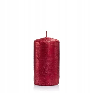 Świeca walec KOKON 10 cm kolor CZERWONY - Świece - miniaturka - grafika 1