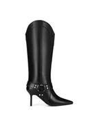 Kozaki damskie - Eva Minge Kowbojki AZIZA-115832 Czarny - miniaturka - grafika 1