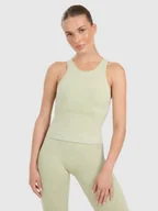 Koszulki sportowe damskie - 4F Top do jogi i pilatesu slim szybkoschnący damski - zielony M/L - miniaturka - grafika 1