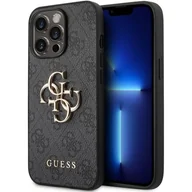 Etui i futerały do telefonów - Etui Guess 4G Big Metal Logo do Apple iPhone 14 Pro Szary - miniaturka - grafika 1