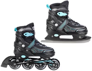 Rolki Łyżwy 2w1 Croxer Optima Black/Mint 39-42 - Rolki - miniaturka - grafika 1