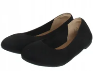 Baleriny - Amazon Essentials Czarne Gładkie Baleriny Damskie Tekstylne 42 J1A - miniaturka - grafika 1