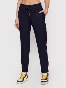 Tommy Hilfiger Spodnie dresowe Interlock WW0WW33081 Granatowy Relaxed Fit - Spodnie sportowe damskie - miniaturka - grafika 1
