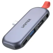 Huby USB - Unitek USB-C - HDMI USB Audio PD 100W D1070A - miniaturka - grafika 1