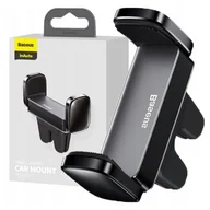 Uchwyty samochodowe do telefonów - Baseus Uchwyt Samochodowy Zaciskowy Do Kratki Wlotu Powietrza Czarny Trwały - miniaturka - grafika 1